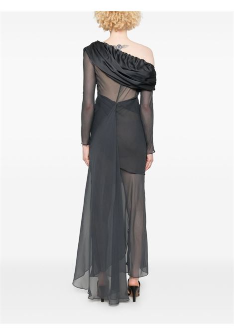 Black sheer maxi dress Christopher Esber - women CHRISTOPHER ESBER | 24033173CRBNGRY